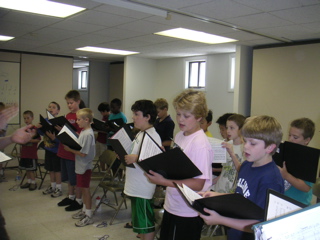 More Boys Rehearsing at Singing Camp 2006
